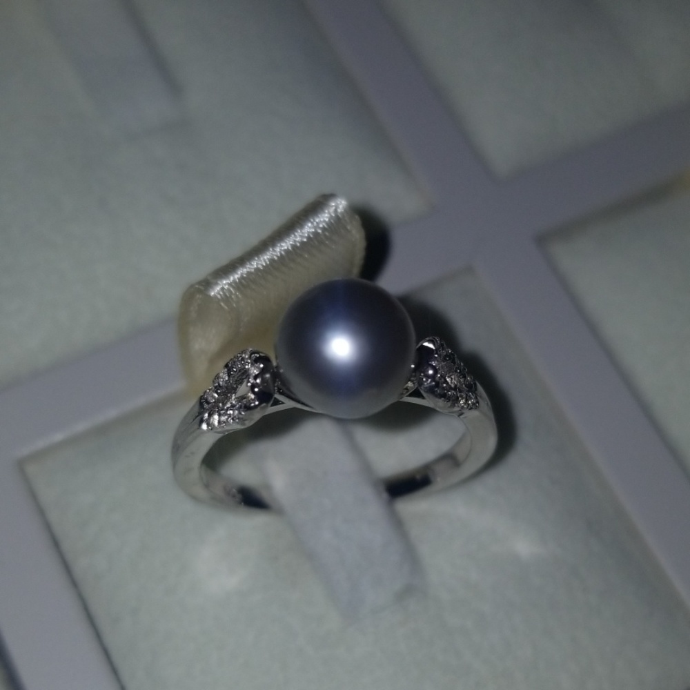 Solitaire sterling silver ring - Picture 4 of 5